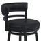 Armen Living Titana 26" Counter Height Metal Swivel Barstool in Ford Black Pu and Black Finish 721535746903 - alternate 2
